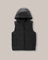 Chaleco Hoodie Negro,NEGRO